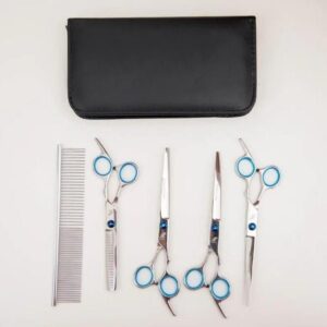 Kit Tesouras Profissionais Para Tosa Pet Aço Inox